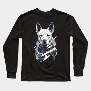 Abstract Cyber Dog Long Sleeve T-Shirt